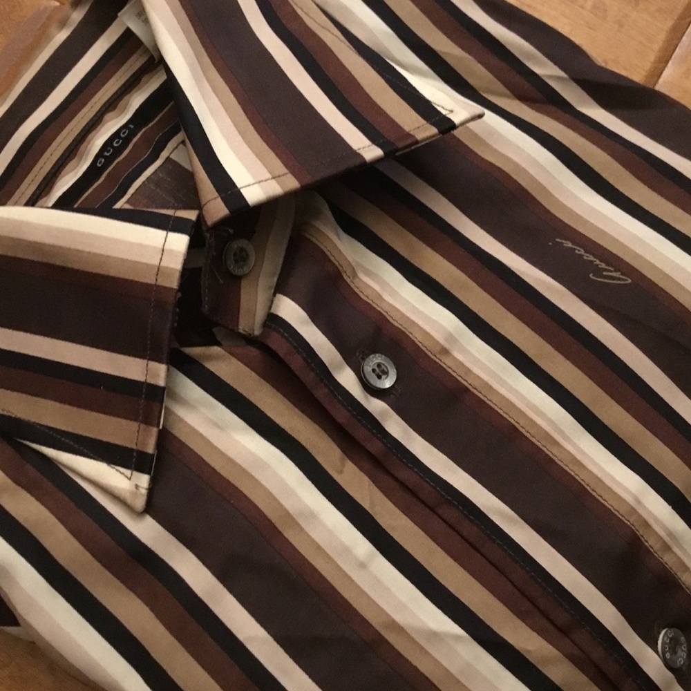 Gucci Size 38 Silk Dress Shirt